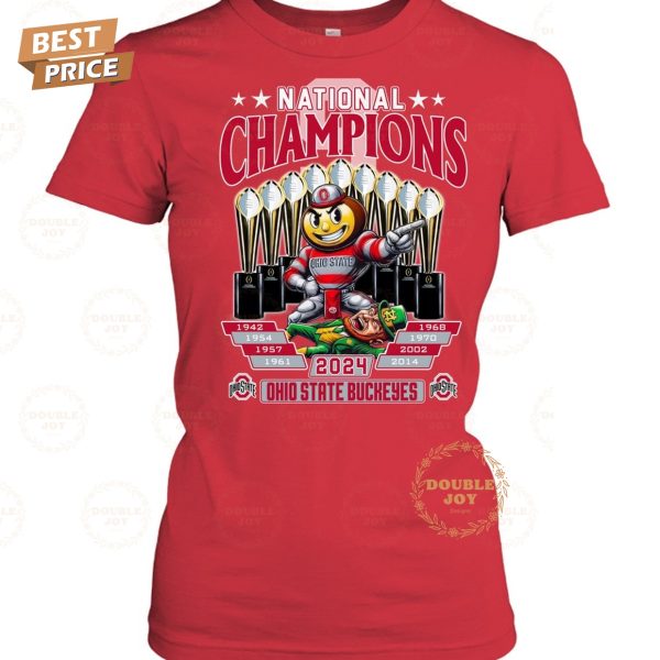 Nine-Times National Champions 2024 Ohio State Buckeyes NCAA T-Shirt