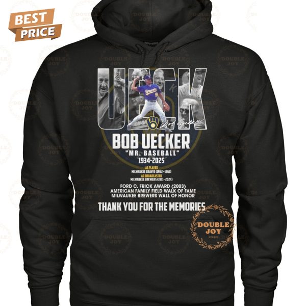 Bob Uecker “Mr.Baseball” 1934-2025 Thank You For The Memories T-Shirt