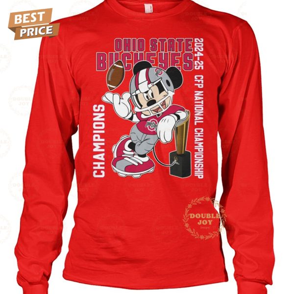 Ohio State Buckeyes NCAA X Mickey Mouse 2024-25 CFP National Championship T-Shirt