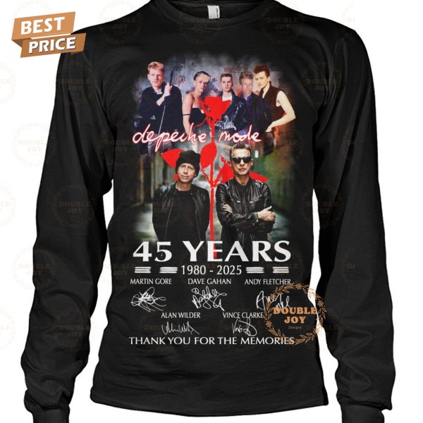 Depeche Mode 45 Years 1980-2025 Thank You For The Memories T-Shirt