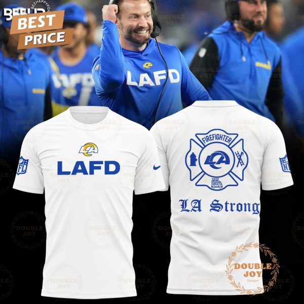 LAFD NFL Los Angeles Rams Firefighter “LA Strong” Hoodie – White