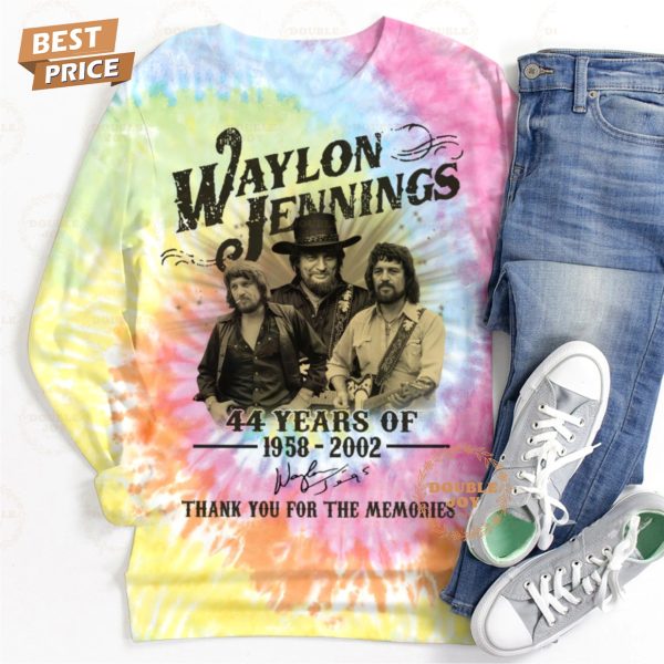 Waylon Jennings 44 Years Of 1958-2002 Thank You For The Memories T-Shirt