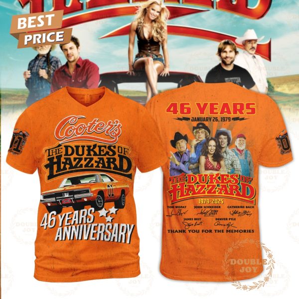 Cooter’s The Dukes Of Hazzard 46 Years Anniversary 1979-2025 Thank You For The Memories T-Shirt, Hoodie