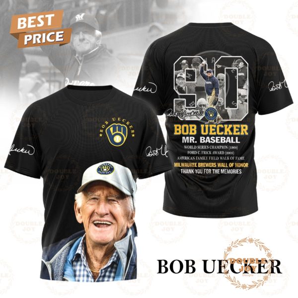 Bob Uecker Mr.Baseball Milwaukee Brewers Wall Of Honor, Thank You For The Memories T-Shirt, Hoodie