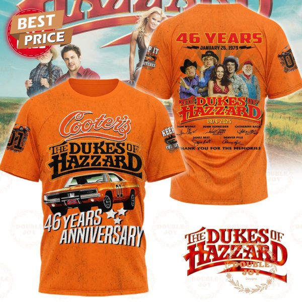 Cooter’s The Dukes Of Hazzard 46 Years Anniversary 1979-2025 Thank You For The Memories T-Shirt, Hoodie