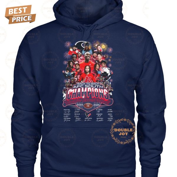 Back To Back AFC South Champions NFL Houston Texans 2024-2025 T-Shirt