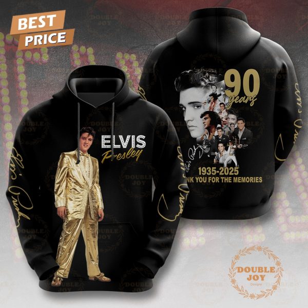 Elvis Presley 90 Years 1935-2025 Thank You For The Memories Hoodie