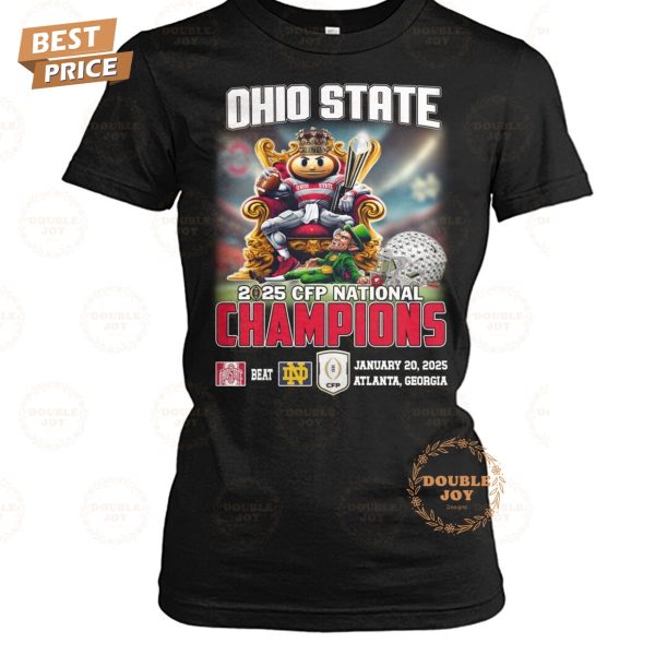 Ohio State NCAA 2025 CFP National Champions January 20, 2025 – Atlanta, Georgia T-Shirt