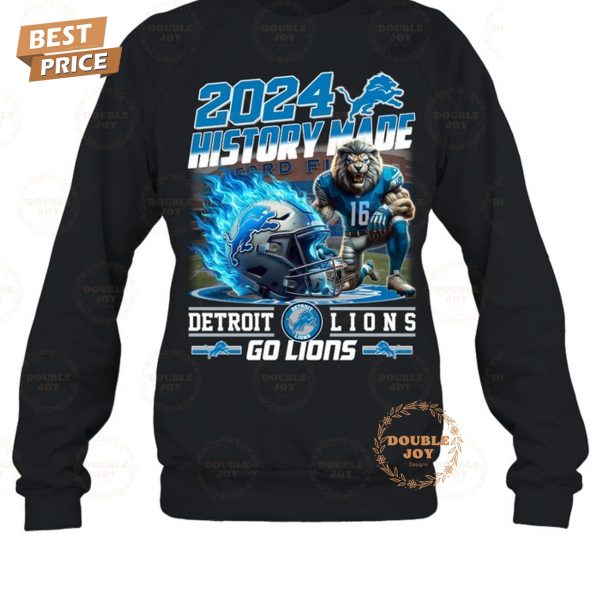 2024 History Made Detroit Lions NFL “Go Lions” T-Shirt