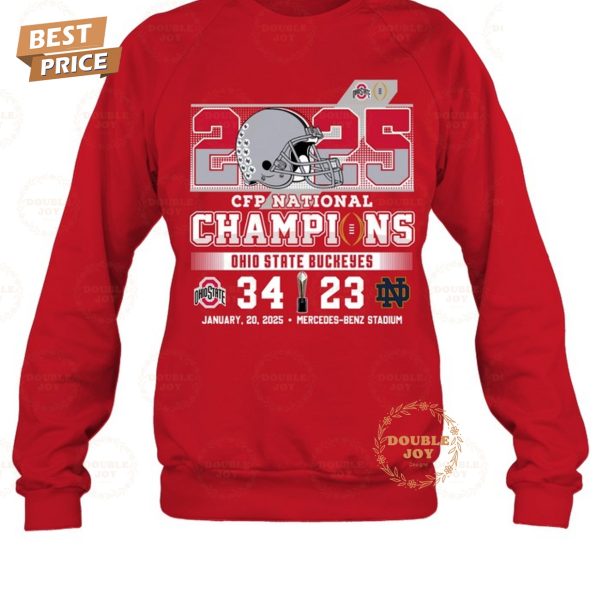 2025 CFP National Champions Ohio State Buckeyes NCAA Mercedes-Benz Stadium T-Shirt