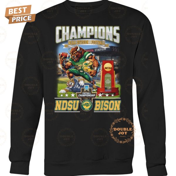 Champions NCAA Division I Football 2025 North Dakota State Bison T-Shirt