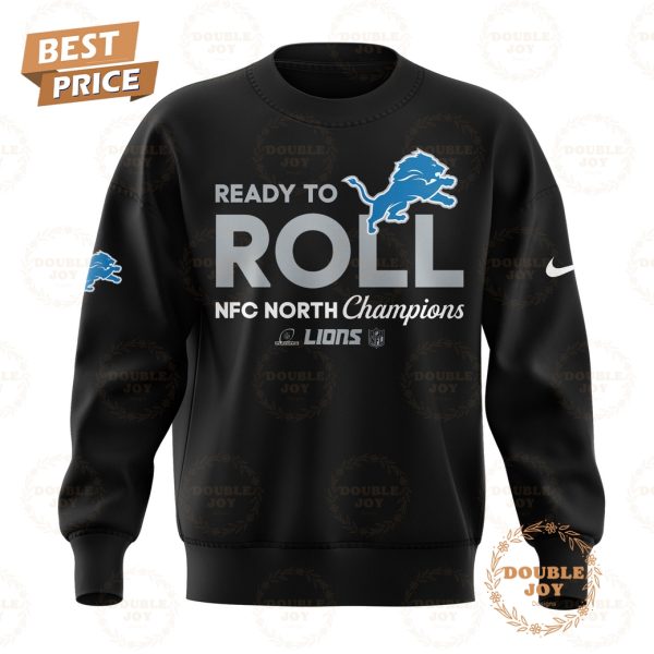 NFL Detroit Lions Ready To Roll NFC North Division Champions Back To Back Hoodie – Black