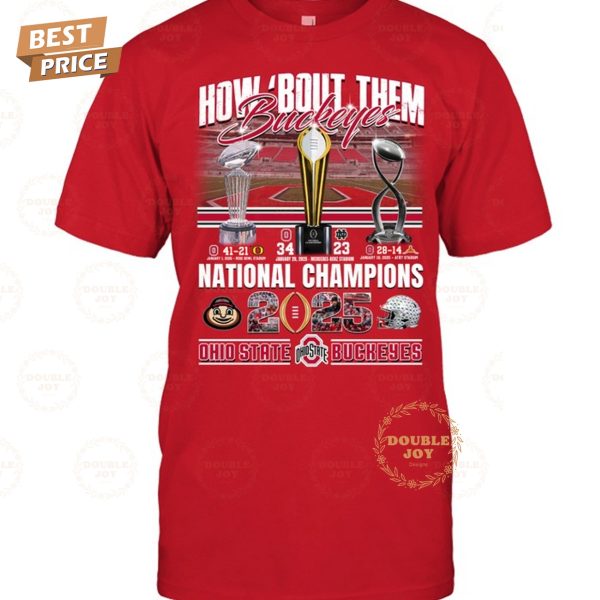 How Bout Them Buckeyes National Champions Ohio State NCAA T-Shirt