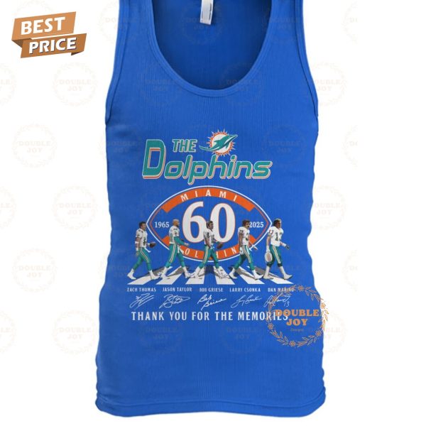 NFL Miami Dolphins 60th 1965-2025 Thank You For The Memories T-Shirt