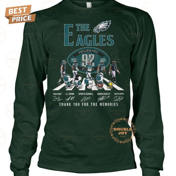 Philadelphia Eagles NFL 92nd 1933-2025 Thank You For The Memories T-Shirt