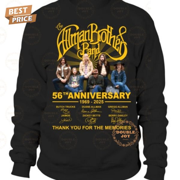 The Allman Brothers Band 56th Anniversary 1969-2025 Thank You For The Memories T-Shirt