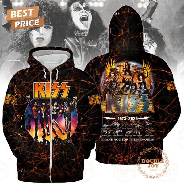 Kiss Band 52nd 1973-2025 Thank You For The Memories T-Shirt, Hoodie