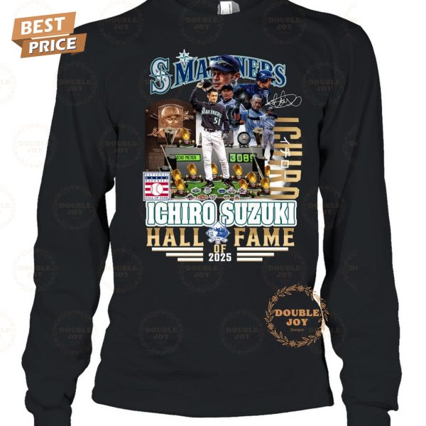 Ichiro Suzuki X Seattle Mariners MLB Hall Of Fame 2025 T-Shirt