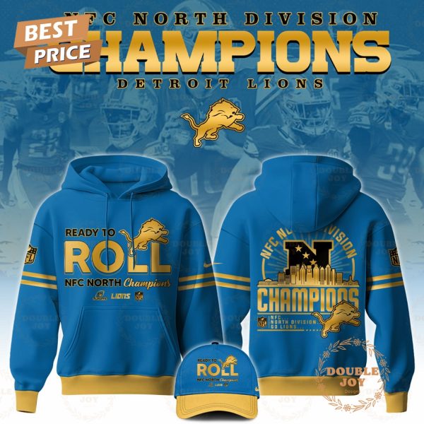 NFL Detroit Lions Ready To Roll NFC North Division Champions Hoodie – Blue