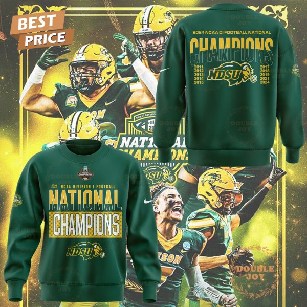 NCAA North Dakota State Bison 2024 NCAA Division I Football National Champions Hoodie