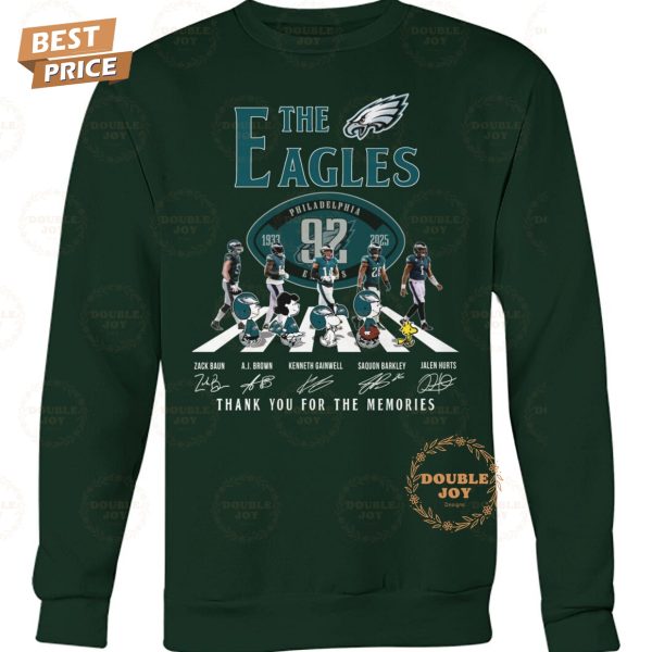 Philadelphia Eagles NFL 92nd 1933-2025 Thank You For The Memories T-Shirt