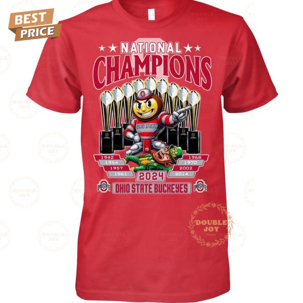 Nine-Times National Champions 2024 Ohio State Buckeyes NCAA T-Shirt