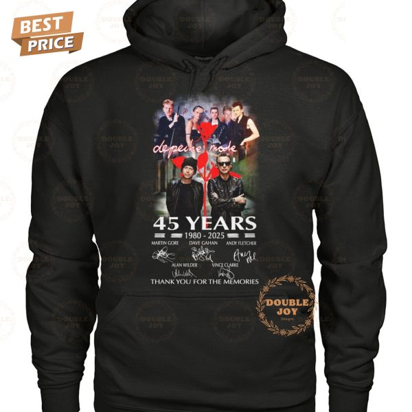 Depeche Mode 45 Years 1980-2025 Thank You For The Memories T-Shirt