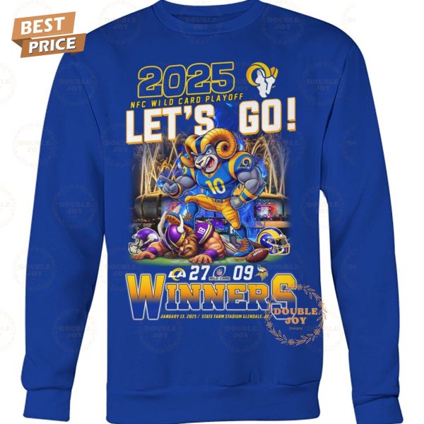 2025 NFC Wild Card Playoff Let’s Go Winners NFL Los Angeles Rams T-Shirt