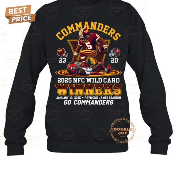 NFL Washington Commanders 2025 NFC Wild Card Winners, Go Commanders T-Shirt