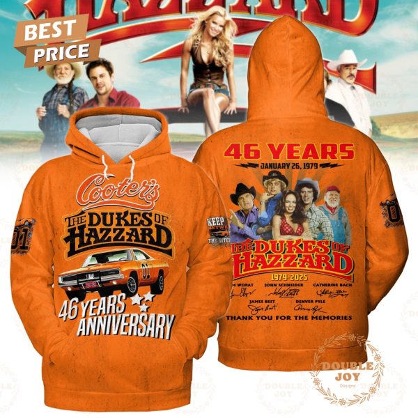 Cooter’s The Dukes Of Hazzard 46 Years Anniversary 1979-2025 Thank You For The Memories T-Shirt, Hoodie