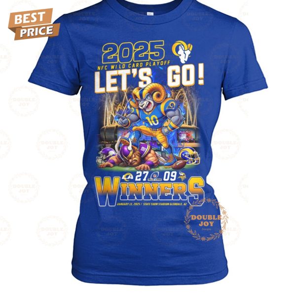 2025 NFC Wild Card Playoff Let’s Go Winners NFL Los Angeles Rams T-Shirt