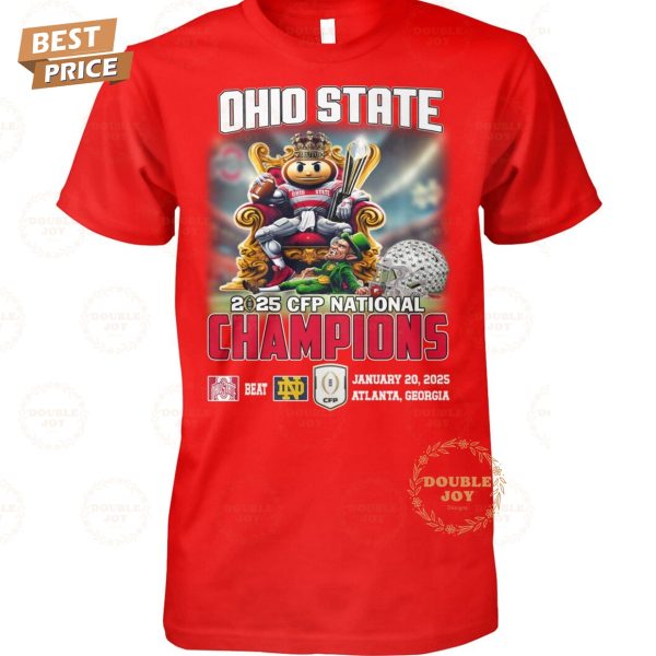 Ohio State NCAA 2025 CFP National Champions January 20, 2025 – Atlanta, Georgia T-Shirt