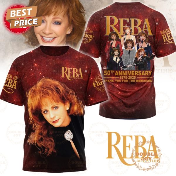 Reba McEntire 50th Anniversary 1975-2025 Thank You For The Memories T-Shirt, Hoodie