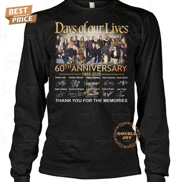 Days Of Our Lives 60th Anniversary 1965-2025 Thank You For The Memories T-Shirt