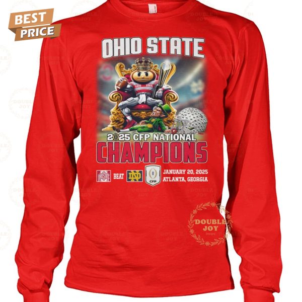 Ohio State NCAA 2025 CFP National Champions January 20, 2025 – Atlanta, Georgia T-Shirt