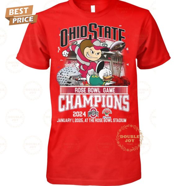 NCAA Ohio State Buckeyes Rose Bowl Game Champions 2024 T-Shirt