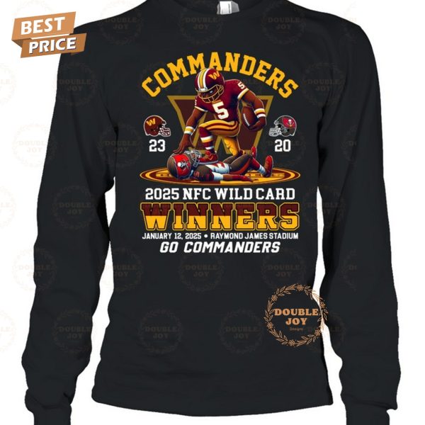 NFL Washington Commanders 2025 NFC Wild Card Winners, Go Commanders T-Shirt