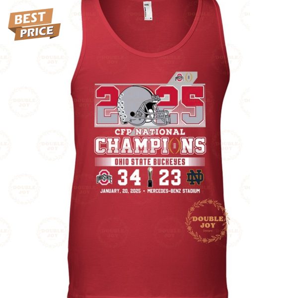 2025 CFP National Champions Ohio State Buckeyes NCAA Mercedes-Benz Stadium T-Shirt