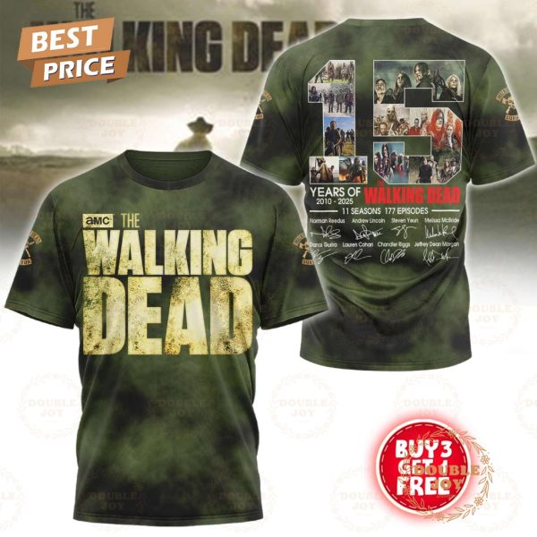 The Walking Dead 15 Years 2010-2025 “11 Seasons 177 Episodes” T-Shirt, Hoodie