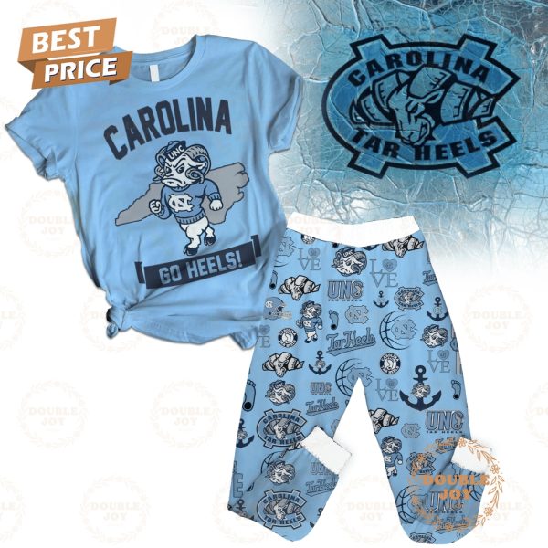 North Carolina Tar Heels NCAA “Go Heels” Fleece Pajamas Set