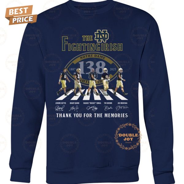 NCAA Notre Dame Fighting Irish 138th 1887-2025 Thank You For The Memories T-Shirt