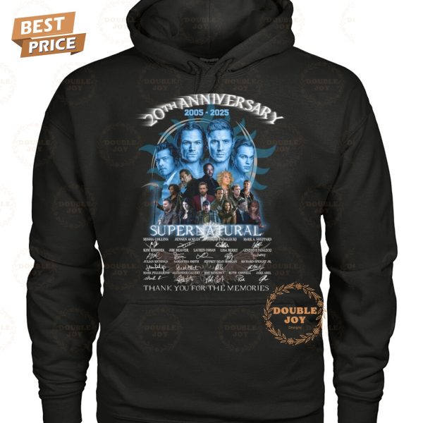 Supernatural 20th Anniversary 2005-2025 Thank You For The Memories T-Shirt