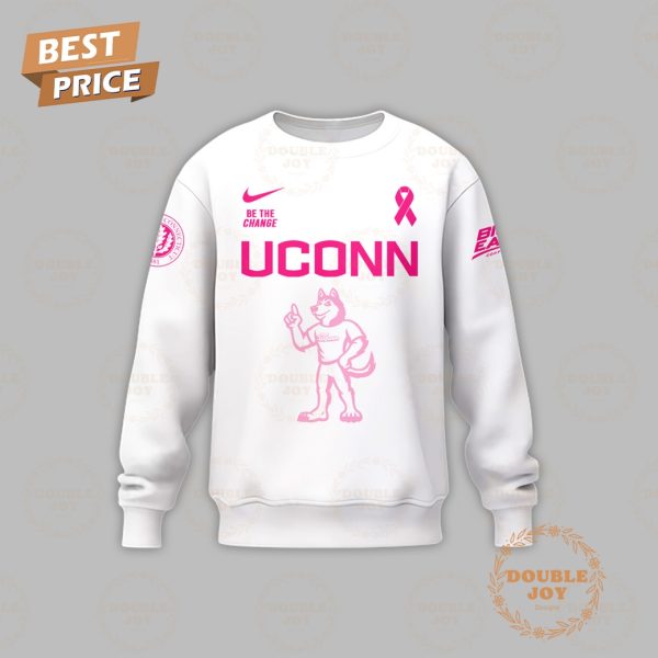 NCAA UConn Huskies Cancer Awareness Night Hoodie – White