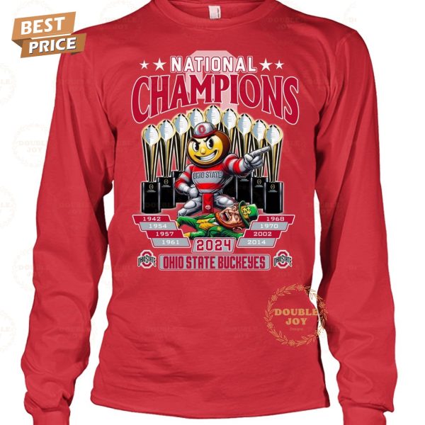 Nine-Times National Champions 2024 Ohio State Buckeyes NCAA T-Shirt