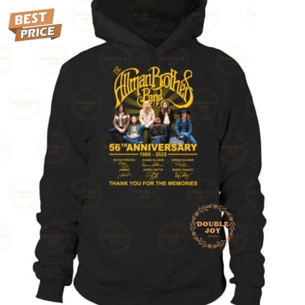 The Allman Brothers Band 56th Anniversary 1969-2025 Thank You For The Memories T-Shirt