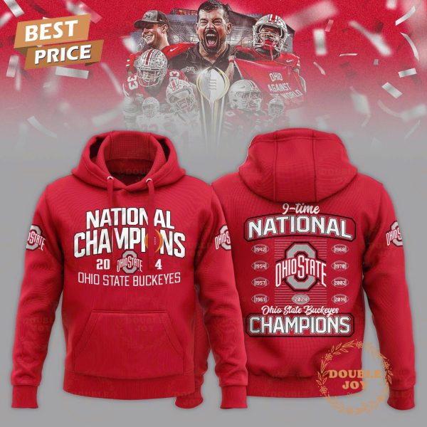 9-Times National Champions 2024 Ohio State Buckeyes NCAA T-Shirt, Hoodie