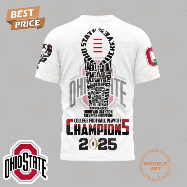 College Football Playoff Champions 2025 Ohio State Buckeyes NCAA, Buck Around And Find Out T-Shirt, Hoodie – White