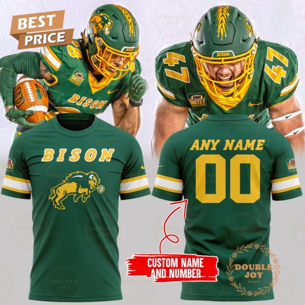 NCAA North Dakota State Bison New Design 2025 Custom Name Hoodie