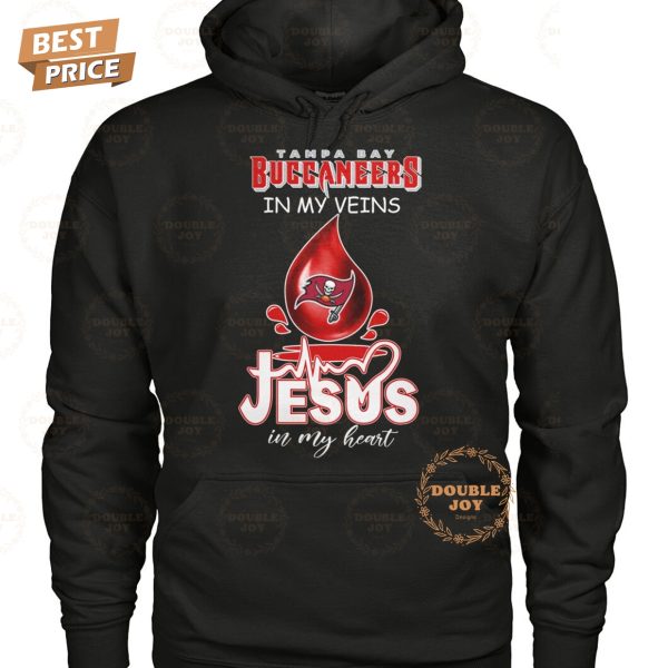 NFL Tampa Bay Buccaneers In My Veins Jesus In My Heart T-Shirt