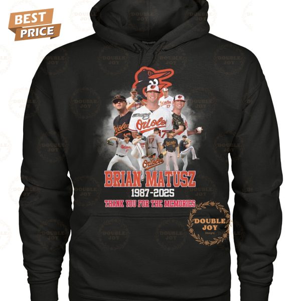 Brian Matusz X MLB Baltimore Orioles 1987-2025 Thank You For The Memories T-Shirt